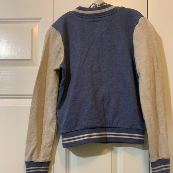 Ambiance Blue and Gray Bomber Jacket - Picture 2 of 2